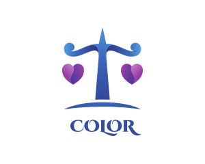 Legal Heart Marriage Scales logo design