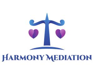Mediation - Legal Heart Marriage Scales logo design