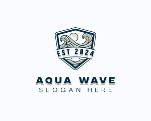 Sea Surfing Ocean logo design