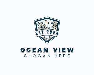 Sea Surfing Ocean logo design