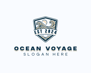 Sea Surfing Ocean logo design