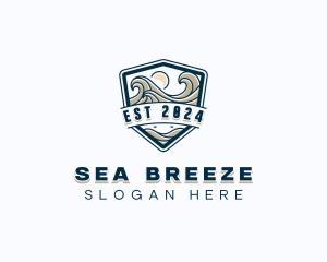 Sea Surfing Ocean logo design