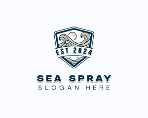 Sea Surfing Ocean logo design