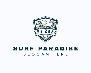 Sea Surfing Ocean logo design