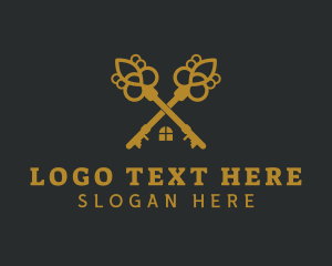 Security - Golden Key Home logo design