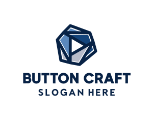 Button - Geometric Play Button logo design