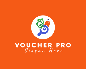 Voucher - Discount Shopping Finder logo design