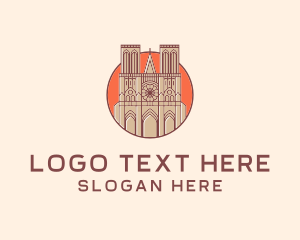 Church - Notre Dame Church logo design