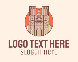 Church - Notre Dame Church logo design
