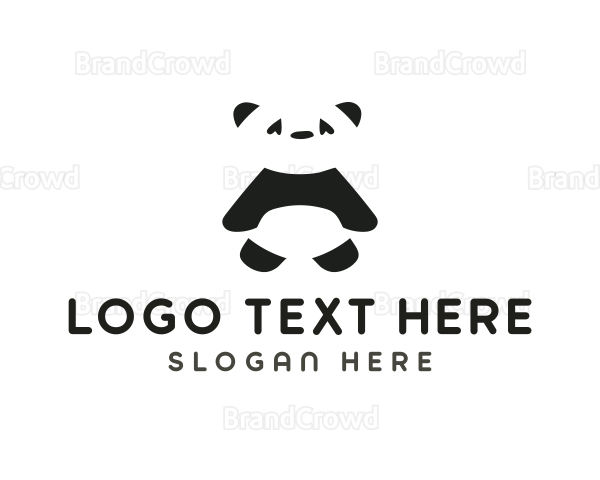 Toy Panda Animal Logo