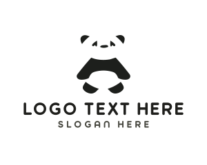 Blue Bear - Toy Panda Animal logo design