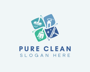 Cleaning Sanitation Housekeeping logo design