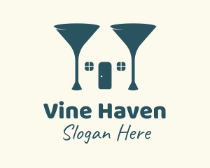 Wine Glass House logo design