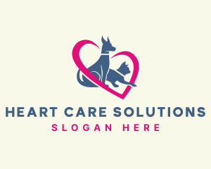 Dog Cat Pet Love logo design