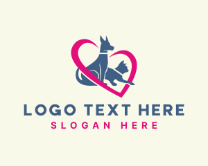 Pet - Dog Cat Pet Love logo design