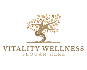 Wellness Autumn Tree logo design