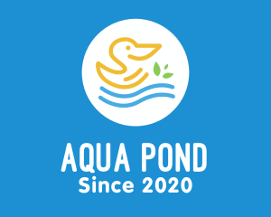 Pond - Swimming Nature Bird logo design