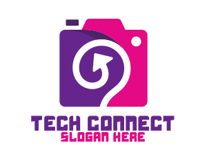 Instagram Vlogger - Pink & Purple Photography logo design