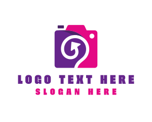 App - Pink & Purple Photography logo design