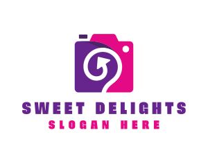 Pink & Purple Photography logo design