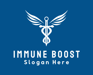 Immunologist - Medical Clinic Caduceus logo design