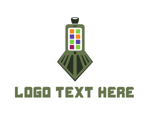 Communication - Train Mobile Apps logo design