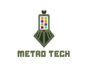 Metro - Train Mobile Apps logo design