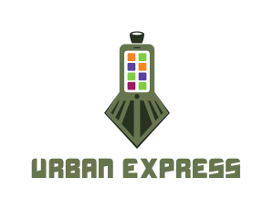 Metro - Train Mobile Apps logo design