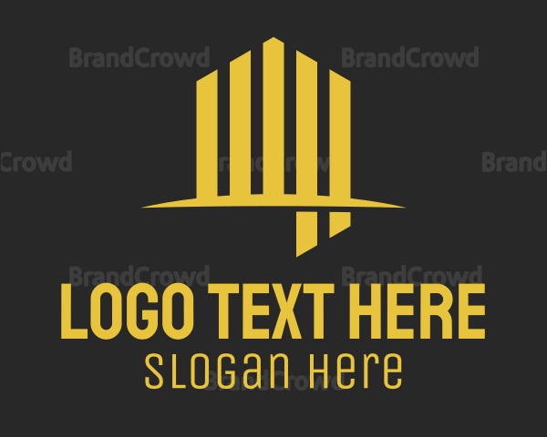 Gold Geometric Real Estate Logo