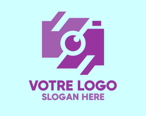 Mobile Application - Purple Photographer Camera logo design