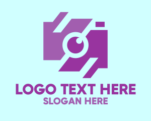 Photobooth - Purple Photographer Camera logo design