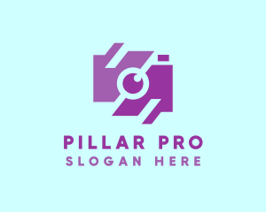 Purple Photographer Camera  logo design