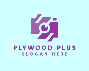 Purple Photographer Camera  logo design