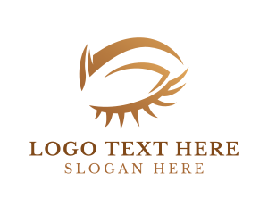 Gold - Gold Beautiful Eyelashes logo design