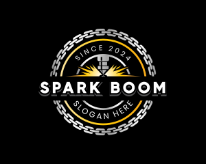 Laser Machine Ironwork logo design