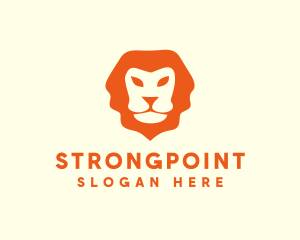 Orange Wild Lion Logo