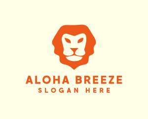 Orange Wild Lion logo design