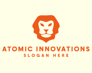 Orange Wild Lion logo design