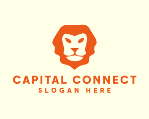 Orange Wild Lion logo design