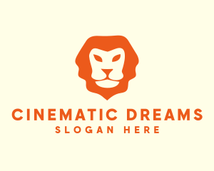 Orange Wild Lion logo design