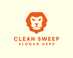 Orange Wild Lion logo design