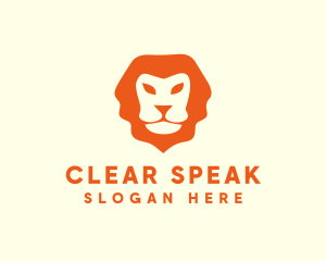 Orange Wild Lion logo design