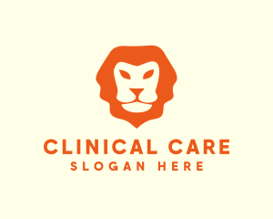 Orange Wild Lion logo design