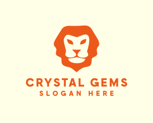 Orange Wild Lion logo design