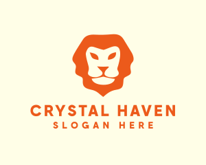 Orange Wild Lion logo design