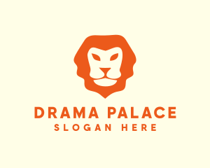 Orange Wild Lion logo design