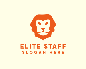 Orange Wild Lion logo design