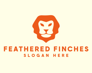 Orange Wild Lion logo design