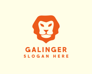 Jungle - Orange Wild Lion logo design