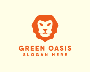 Rainforest - Orange Wild Lion logo design